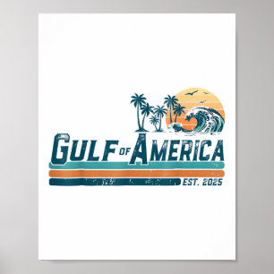Retro Gulf Of Usa America Est 2025 Poster