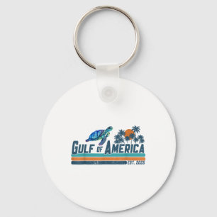 Retro Gulf Of Usa America Est 2025 Turtle Gulf Mex Key Ring