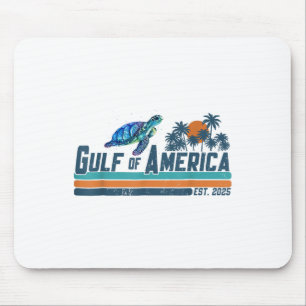 Retro Gulf Of Usa America Est 2025 Turtle Gulf Mex Mouse Pad
