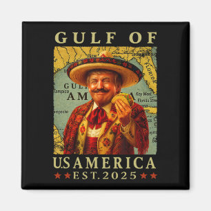 Retro Gulf Of Usa America Mexico Trump Mexico Taco Magnet