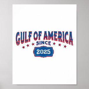 Retro Gulf Of Usa America Since 2025 Us Flag Gulf Poster