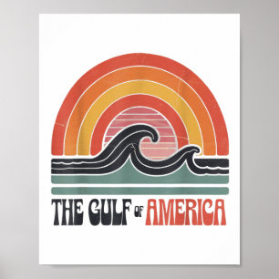Retro Gulf Of Usa America The Gulf Of Mexico Or Am Poster