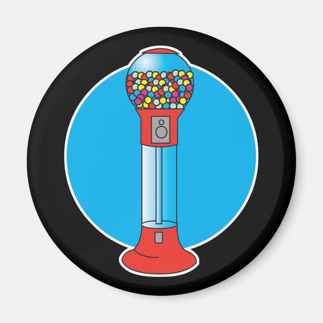 retro gumball machine magnet (Front)