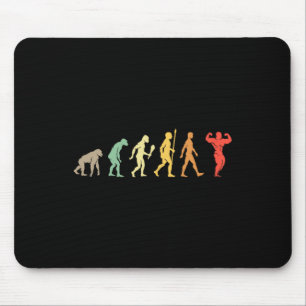 Retro Gym Motivation Gift Idea Funny Bodybuilding Mouse Pad