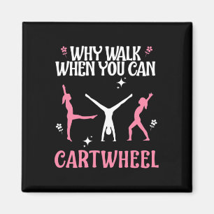 Retro Gymnastics Gymnast Cool Cartwheel  Magnet