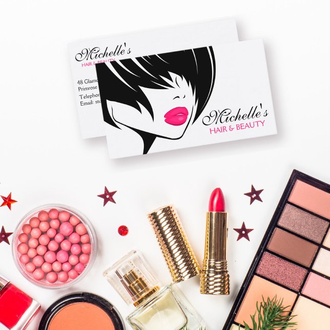 Retro Hair and Beauty Make-up artist business card (Creator Uploaded)