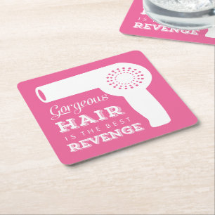 Retro Hairdryer Paper Coasters