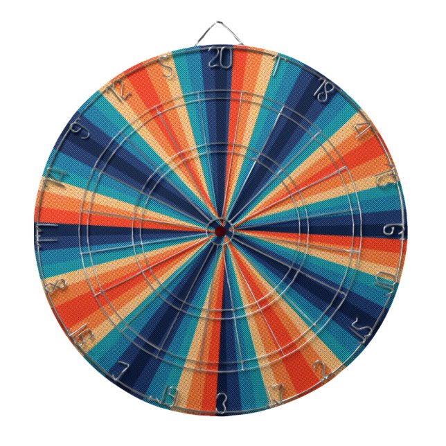 Retro Halftone Design  Dartboard (Front)