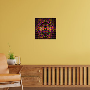 Retro Halftone Dot Sphere Poster