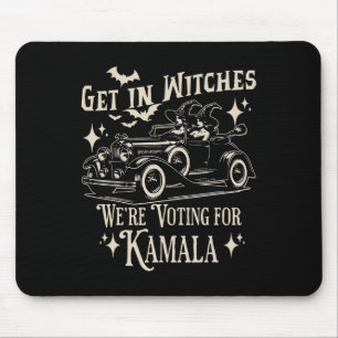 Retro Halloween 1692 Get In Witches We're Voting F Mouse Pad