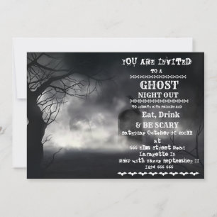Retro Halloween Adult Party Invitation