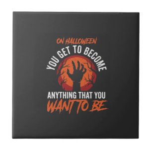 Retro Halloween Anything You Want Design_1 Ceramic Tile
