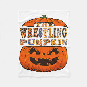 Retro Halloween Blue Denim Patchwork Spooky Ghost Fleece Blanket