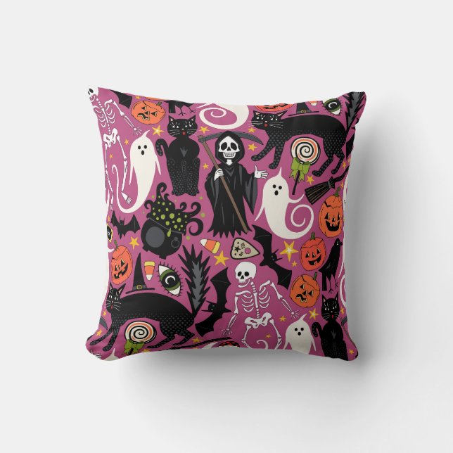 retro halloween bubblegum cushion (Front)