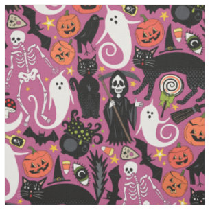 retro halloween bubblegum fabric