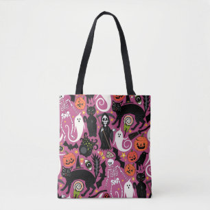 retro halloween bubblegum tote bag