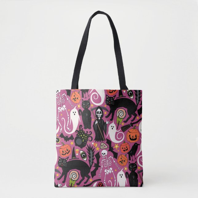 retro halloween bubblegum tote bag (Front)