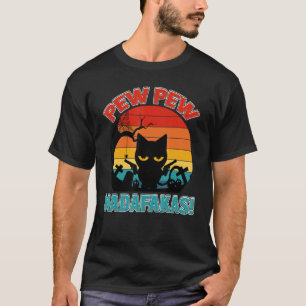 Retro Halloween Cat Madafakas Kitty Parent Gun Own T-Shirt