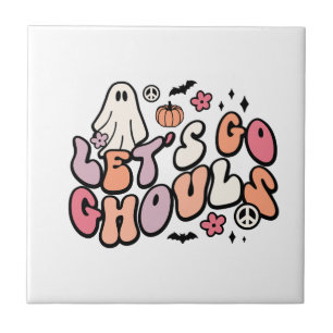 Retro Halloween Ceramic Tile