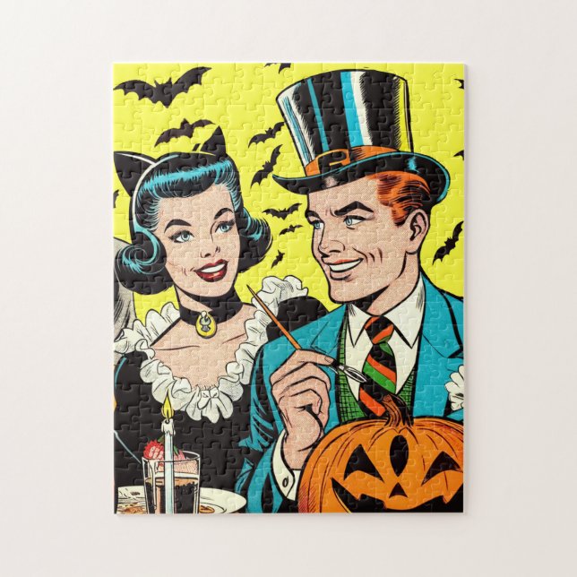 Retro Halloween Comics Jigsaw Puzzle (Vertical)