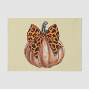 Retro Halloween Coquette Bow Pumpkin Spooky Fall  Tissue Paper