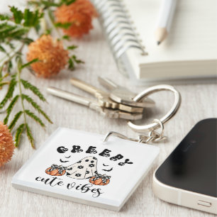 Retro Halloween Coquette Creepy Cute Vibes  Key Ring