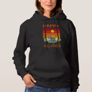 Retro Halloween Costumes Matching Bobcats Hallowee Hoodie