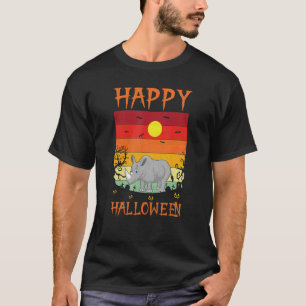 Retro Halloween Costumes Matching Hippo Halloween T-Shirt