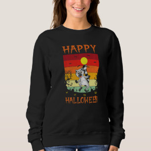 Retro Halloween Costumes Matching Lemur Halloween Sweatshirt
