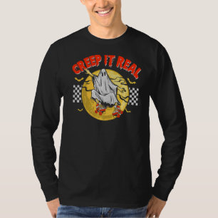 Retro Halloween Creep it Real Vintage Ghost Hallow T-Shirt