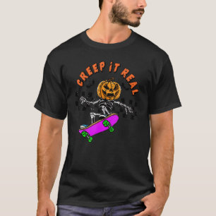 Retro Halloween Creep it Real Vintage Ghost Hallow T-Shirt