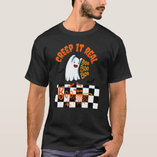 Retro Halloween Creep It Real Vintage Ghost Hallow T-Shirt