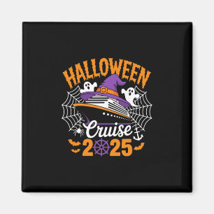 Retro Halloween Cruise 2025 Matching Family Hallow Magnet