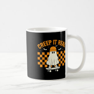 Retro Halloween Cute Ghost Halloween Creep It Real Coffee Mug