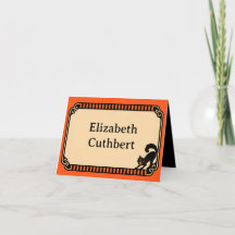 Retro Halloween Decor Style Table Card