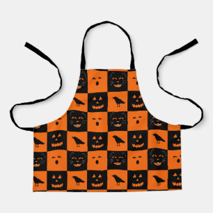 Retro Halloween Faces apron