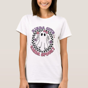 Retro Halloween Feelin Kinda Cute Kinda Spooky Cut T-Shirt