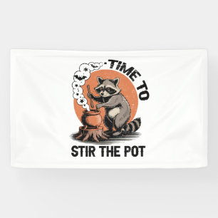 Retro Halloween Feral Time to Stir The Pot Banner
