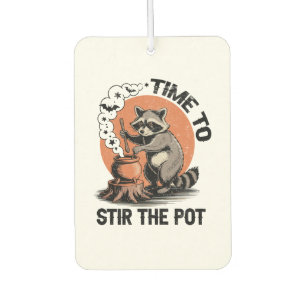 Retro Halloween Feral Time to Stir The Pot Car Air Freshener