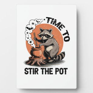Retro Halloween Feral Time to Stir The Pot Plaque