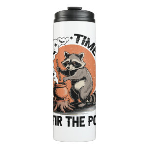 Retro Halloween Feral Time to Stir The Pot Thermal Tumbler