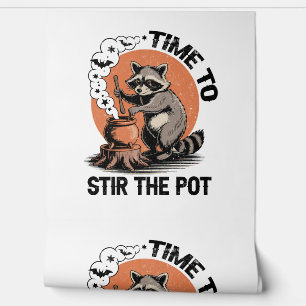 Retro Halloween Feral Time to Stir The Pot Wallpaper