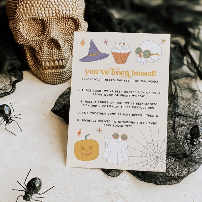 Retro Halloween Games Boo Neighbour Game Card Sign (Creator Uploaded)