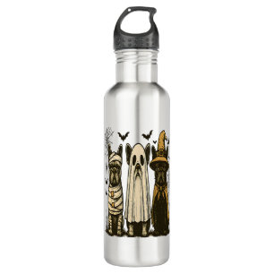 Retro Halloween Ghost French Bulldog Gothic Png 710 Ml Water Bottle