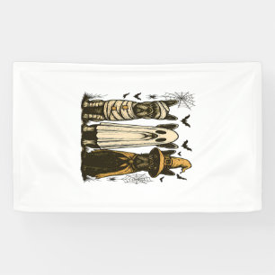 Retro Halloween Ghost French Bulldog Gothic Png Banner