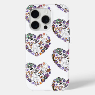 Retro Halloween Ghosts with Roller Blades iPhone 15 Pro Case