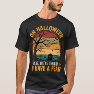 Retro Halloween Graveyard Fear Night T-Shirt