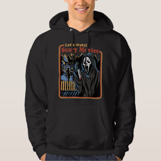 Retro Halloween Let’S Watch Scary Horror Movies Gh Hoodie