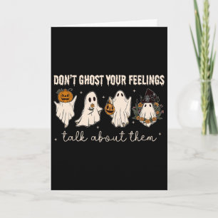 Retro Halloween Mental Health Don't Ghost Your Fee Card