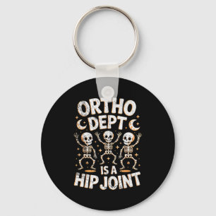 Retro Halloween Nurse Ortho Dept Is A Hip Joint Sk Key Ring